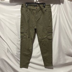 Green Straight Leg Cargo Pants